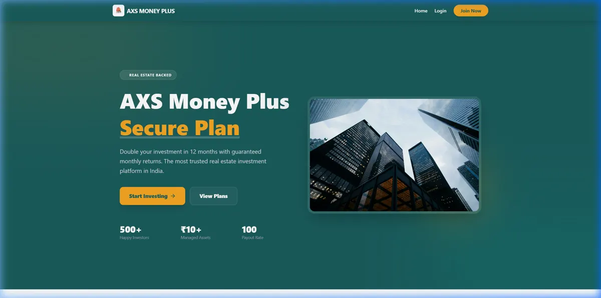 Home page of the AXS Property Group website